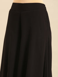 Flared Palazzo-Black - De Moza