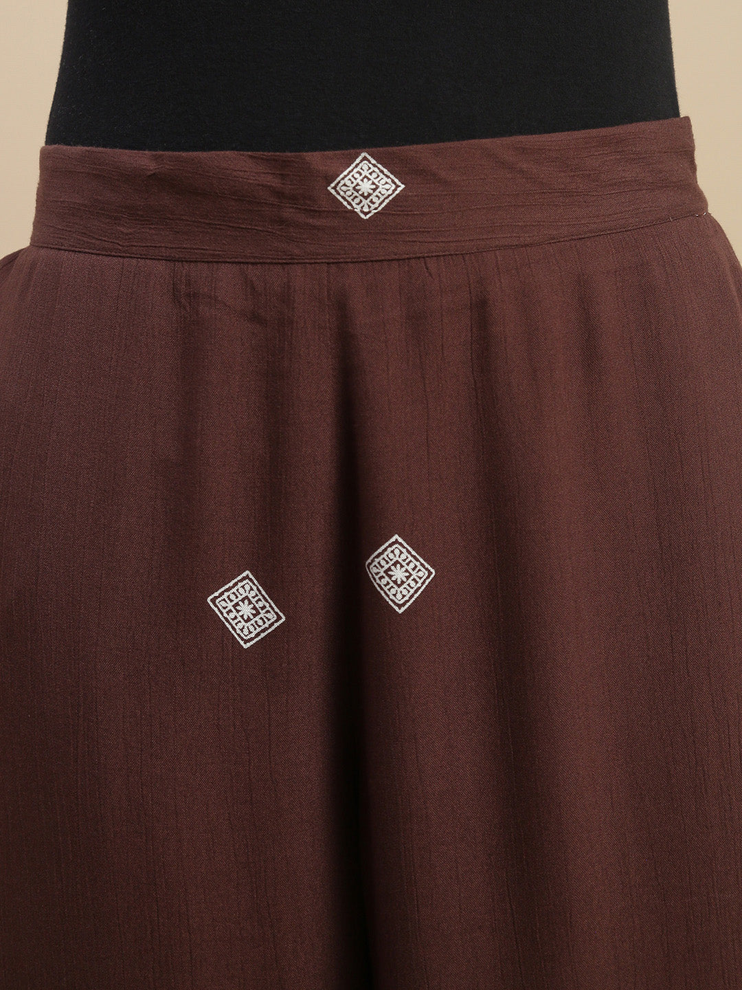 De Moza Women Casual Palazzo Dark Brown - De Moza