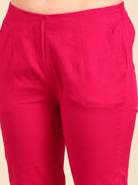 Cigarette Pants-Fuchsia - De Moza
