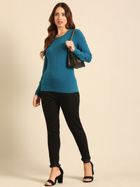 T-Shirt Long Sleeve-Dark Teal - De Moza