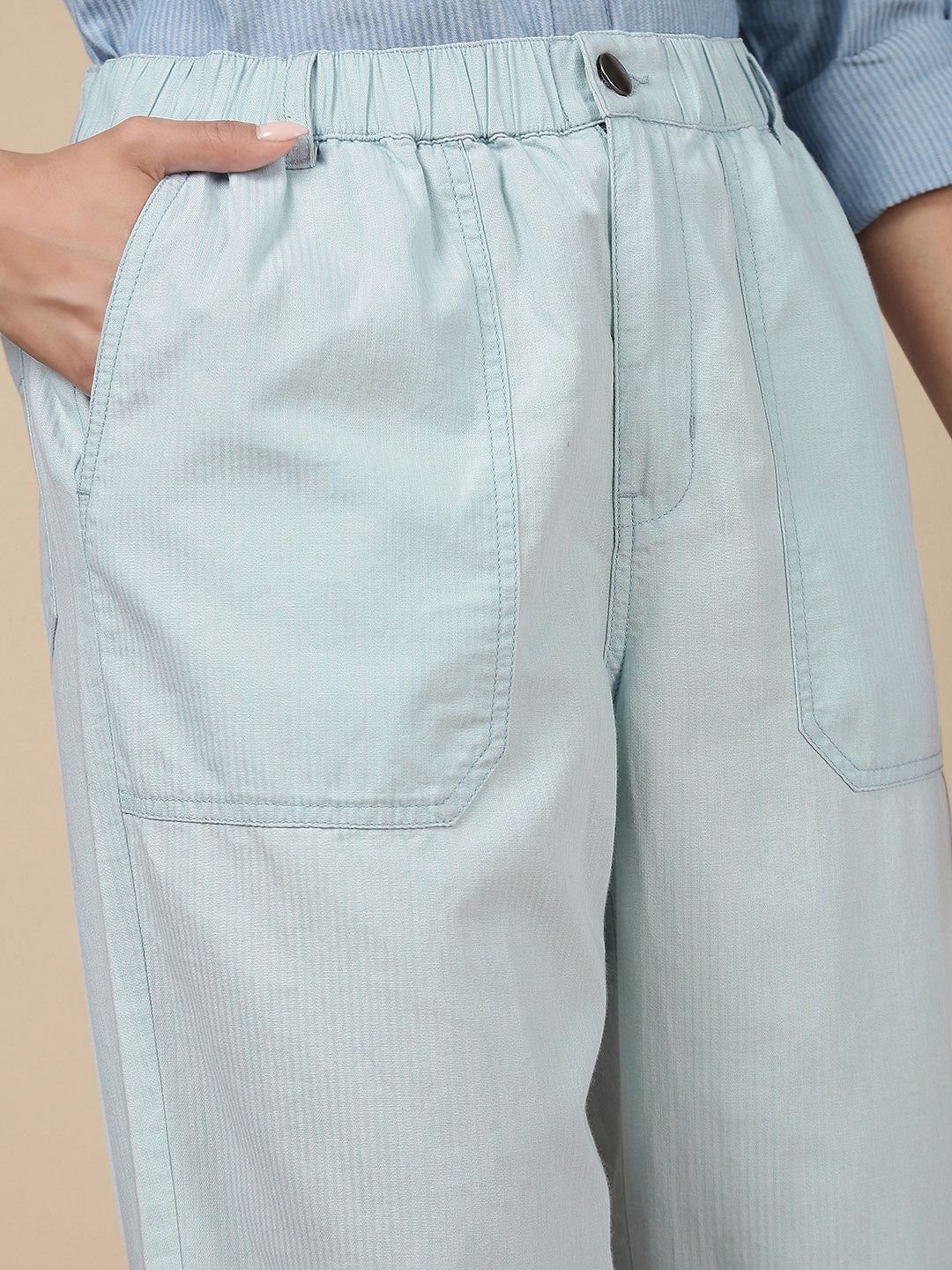 Straight Pant-Ice Blue