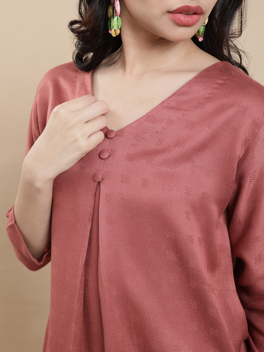 De Moza Women Casual Top Dark Peach
