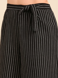 Culottes Stripped-Black - De Moza
