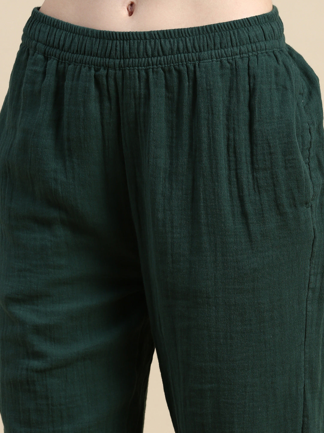 Straight Pant-Green - De Moza