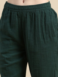 Straight Pant-Green - De Moza