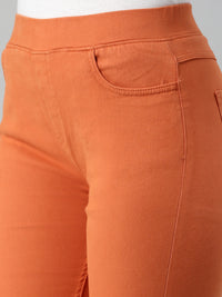 De Moza Women Jegging Rust Orange