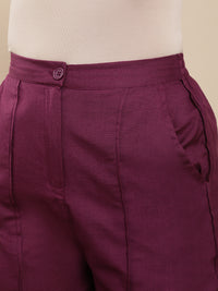 De Moza Women Casual Pants Cherry