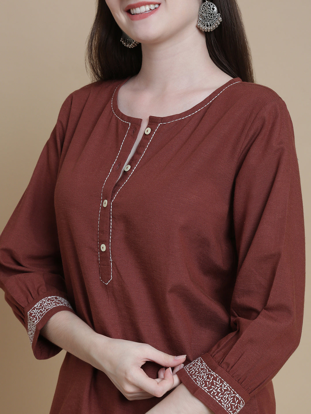 De Moza Women's Officewear Co-ords Brown - De Moza