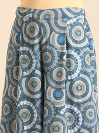 Printed Culottes-Blue - De Moza
