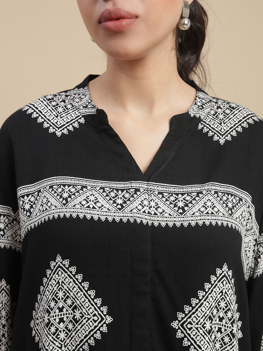 De Moza Women's Officewear Co-ords (Shirt & Straight Palazzo) Black - De Moza