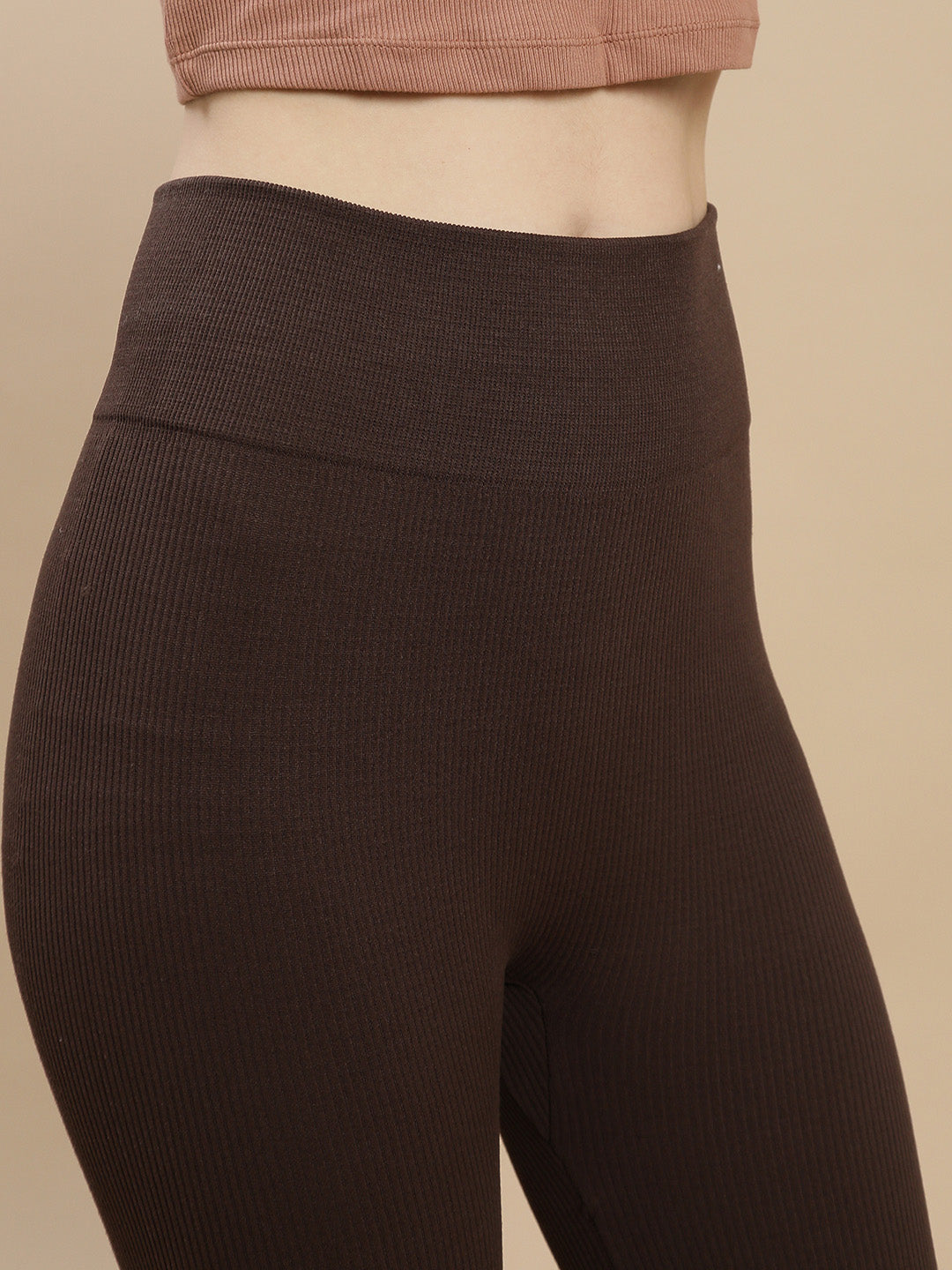 De Moza Women Winter Leggings Brown