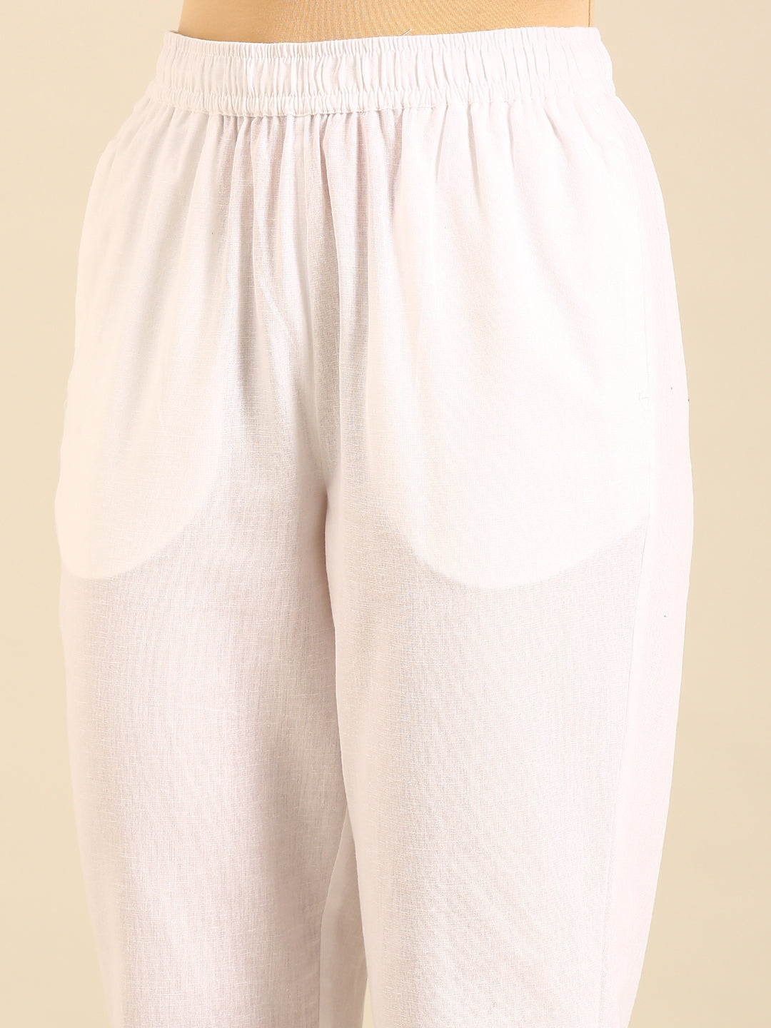 Cigarette Pants-White - De Moza