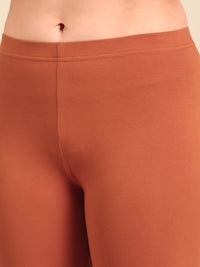 Ankle Length Leggings Cotton-Rust - De Moza