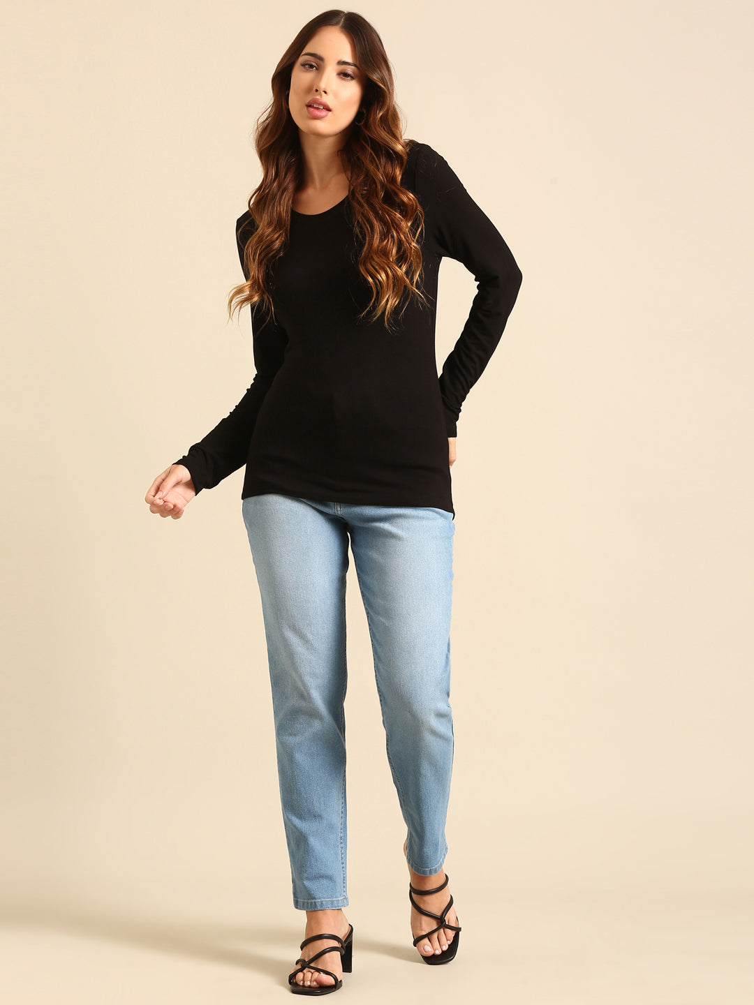 T-Shirt Long Sleeve-Black - De Moza