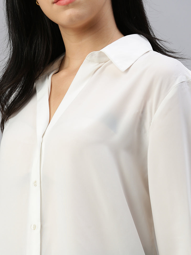 De Moza Women Shirt Offwhite
