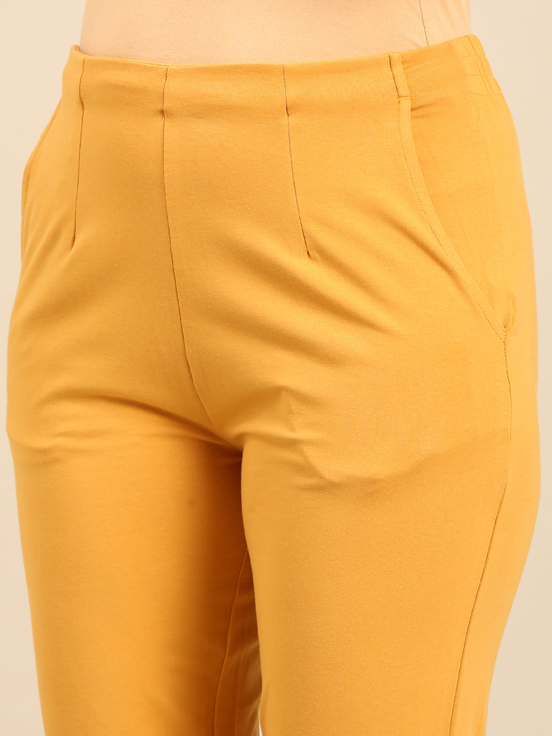 Super Stretch Kurti Pant-Gold - De Moza