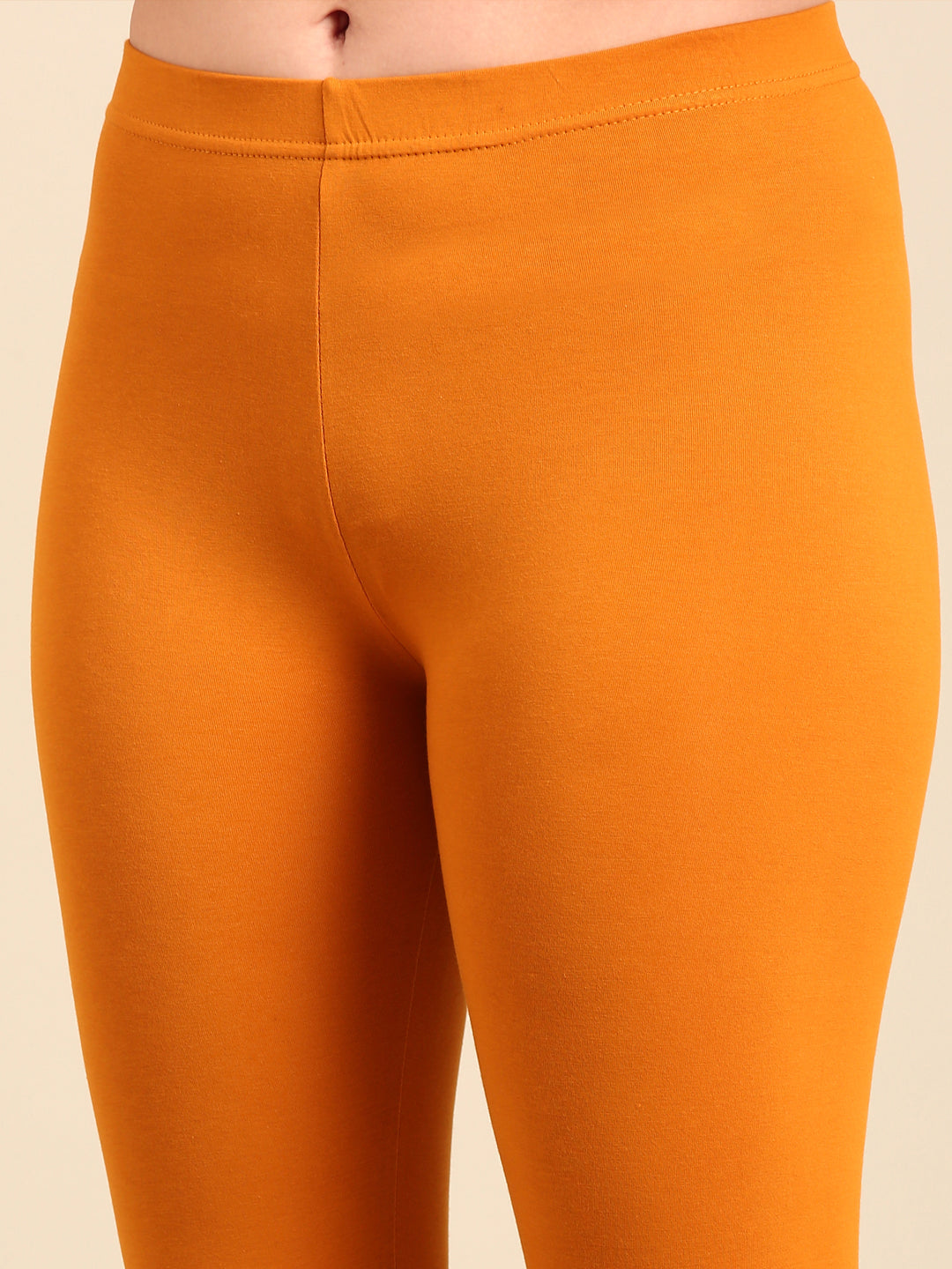 Ankle Length Leggings Cotton-Dark Mustard - De Moza