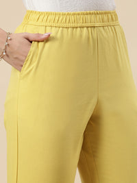Casual Straight Pant-Light Mustard