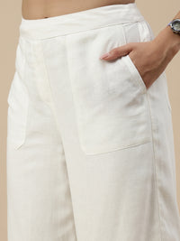 Co-Ord Set(Casual Top & Carpenter Pant)-Offwhite