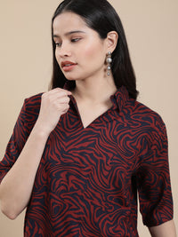 De Moza Women Casual Top Maroon