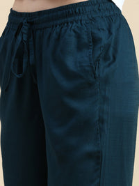 Straight Pant-Teal - De Moza