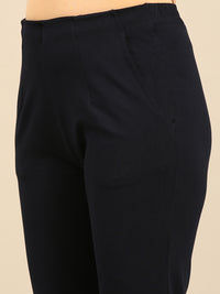 Super Stretch Kurti Pant-Navy - De Moza