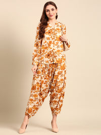 Top Floral Print-Yellow - De Moza