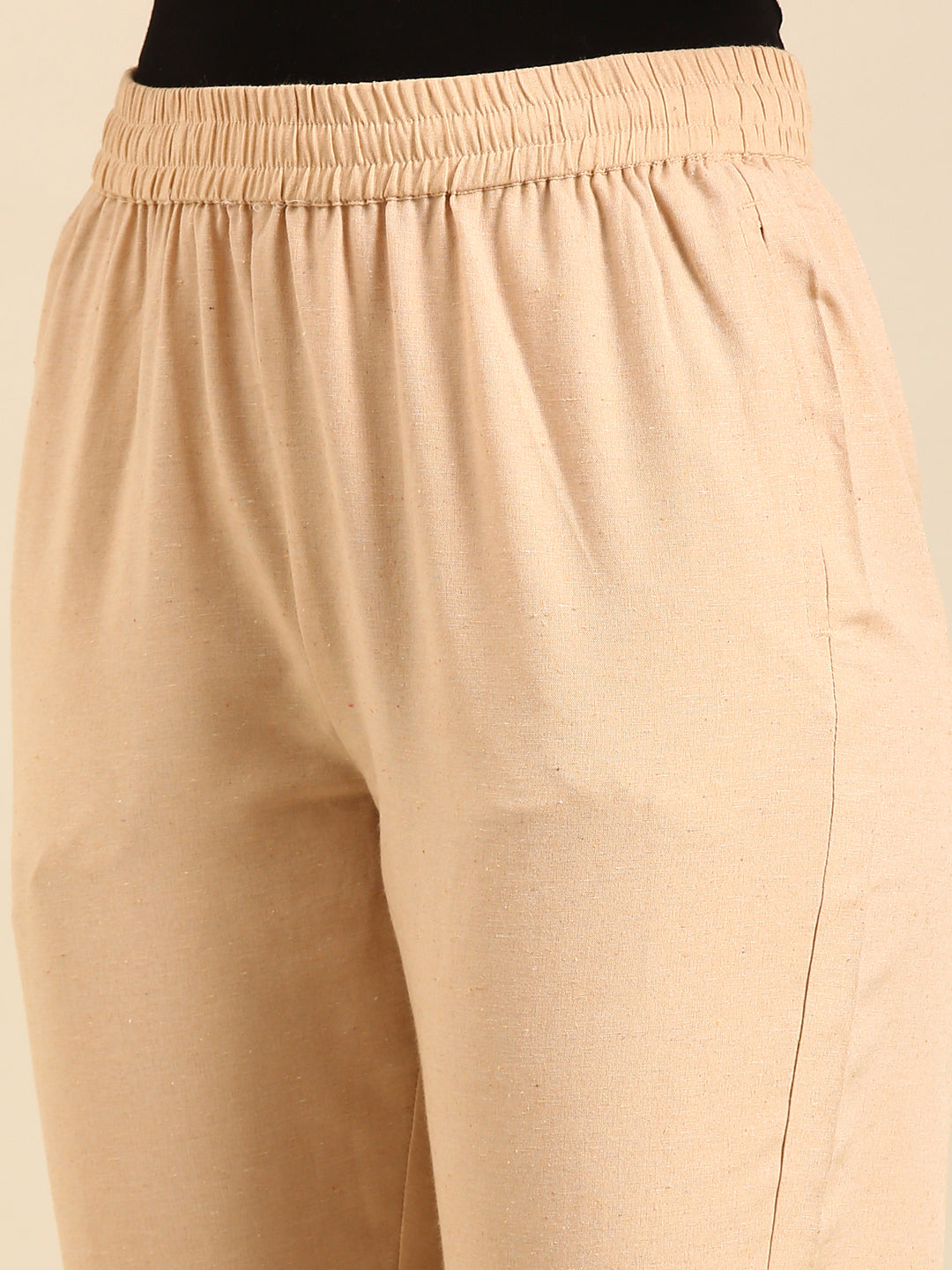 Straight Pant-Beige - De Moza
