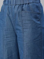 De Moza Women Culottes Mid Blue