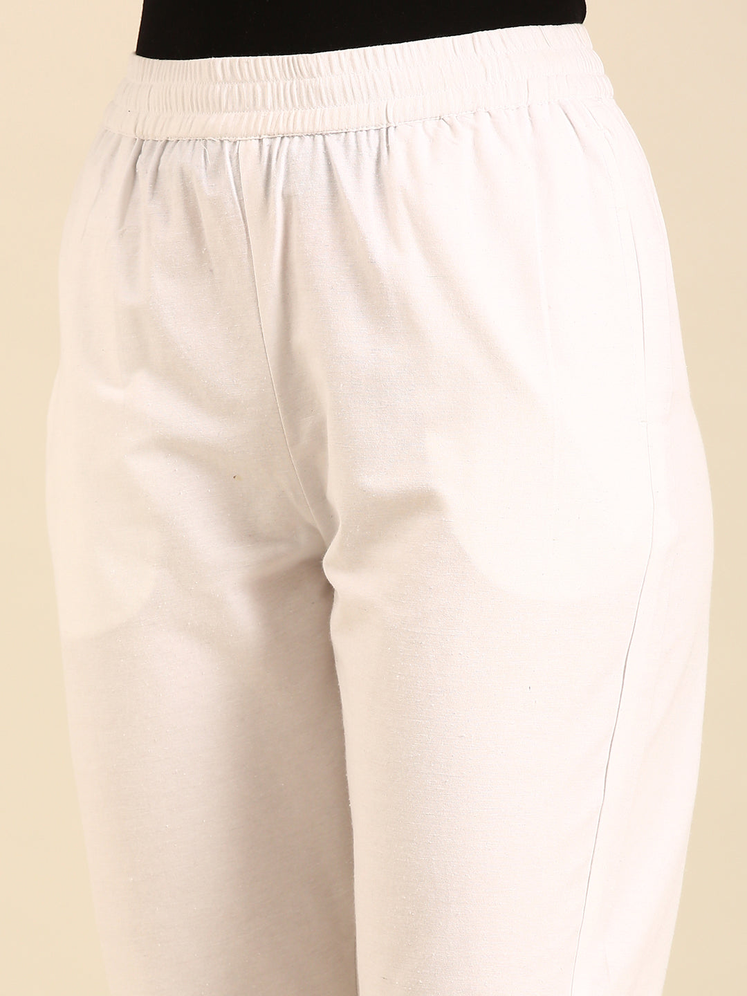 Straight Pant-White - De Moza