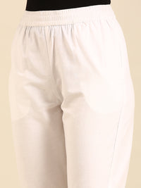 Straight Pant-White - De Moza