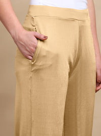 De Moza Women Festive Palazzo Gold - De Moza