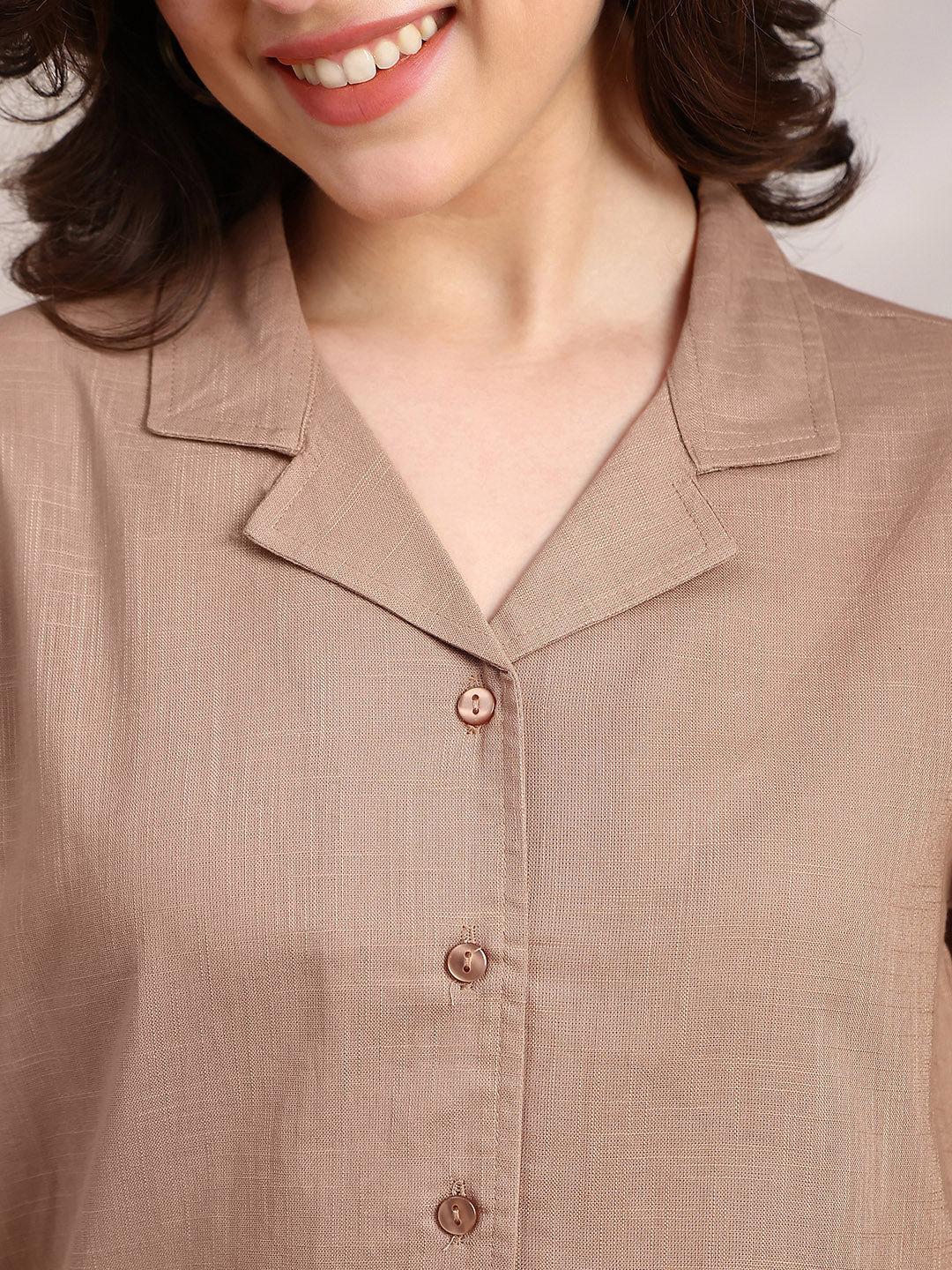 De Moza Women Casual Top Mocha Mousse