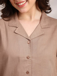 De Moza Women Casual Top Mocha Mousse