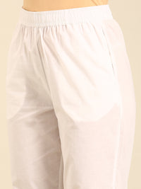 Straight Pant-White - De Moza