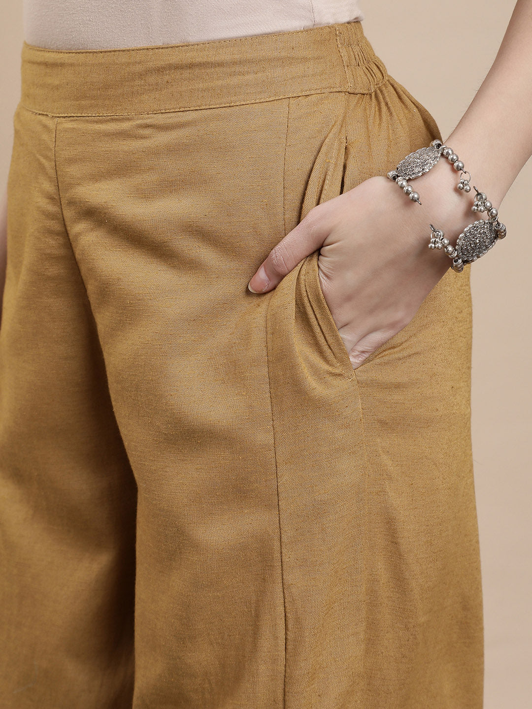 De Moza Women Casual Palazzo Bronze