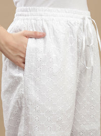 De Moza Women Casual Palazzo White