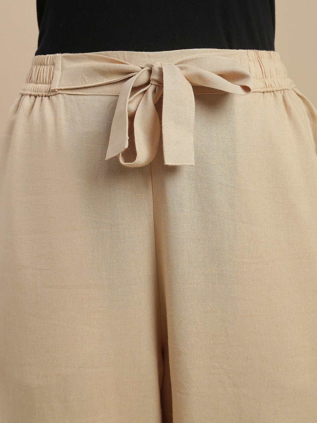 De Moza Women's Officewear Co-ords (Straight Pant & Tunic Top) Light Beige - De Moza