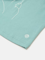 PIPIN Girls T-Shirt Solid Cotton Petrol - De Moza