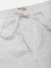 De Moza Women Casual Palazzo White