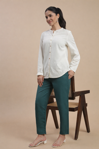 De Moza Women Cotton Lace Pants - De Moza