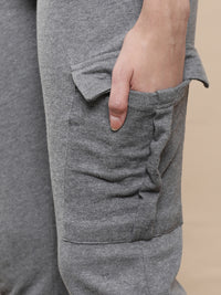 De Moza Women Casual Jogger Anthra Melange