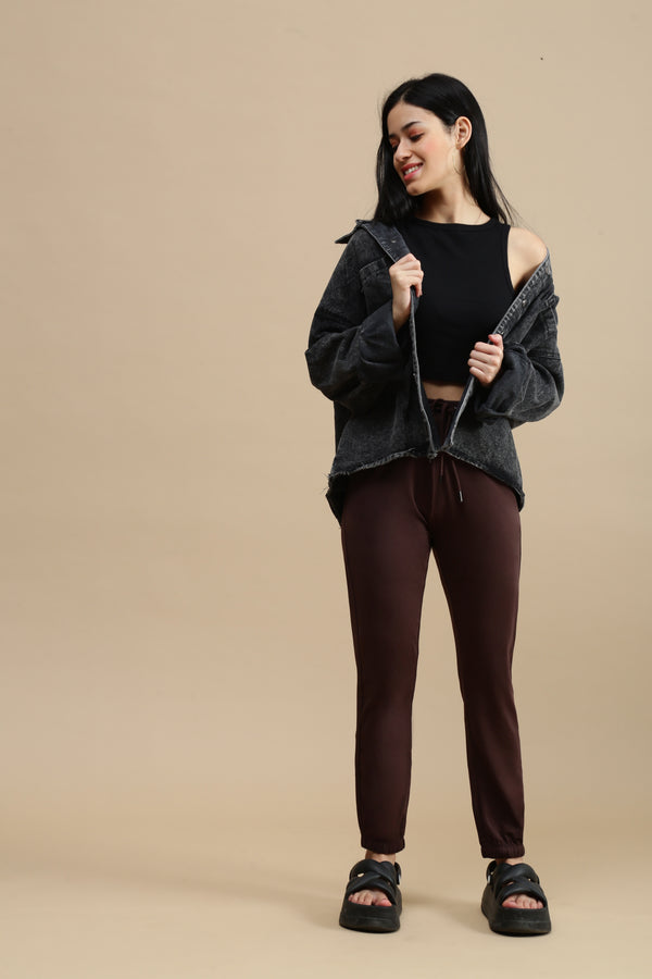 De Moza Women Casual Jogger Brown - De Moza