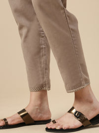 Cigarette Pants-Taupe