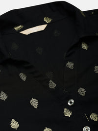 De Moza Women Festive Top Black