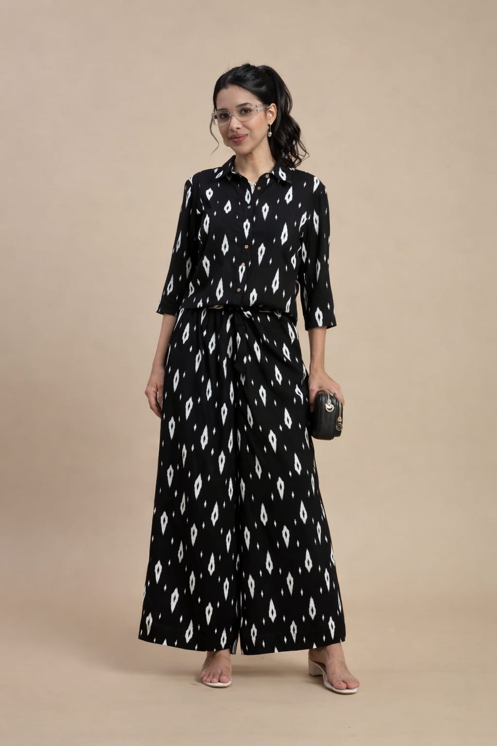 De Moza Women Casual Palazzo Black - De Moza