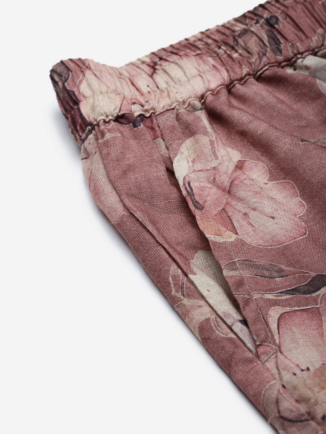 De Moza Women Casual Palazzo Dark Coral