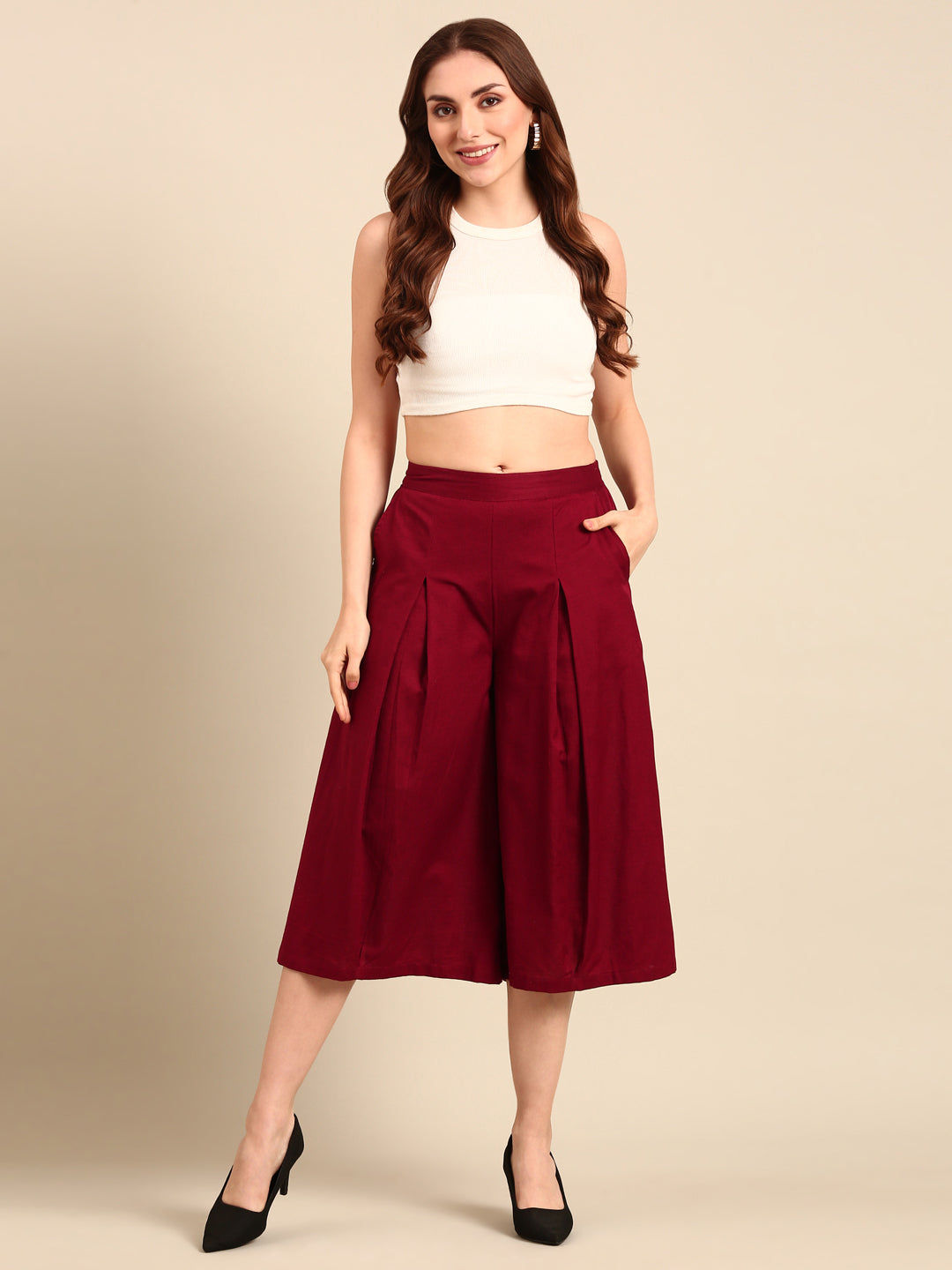 Culottes-Maroon - De Moza