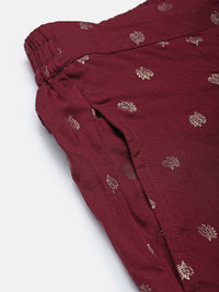 De Moza Women Festive Palazzo Maroon - De Moza