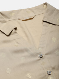 De Moza Women Festive Top Beige